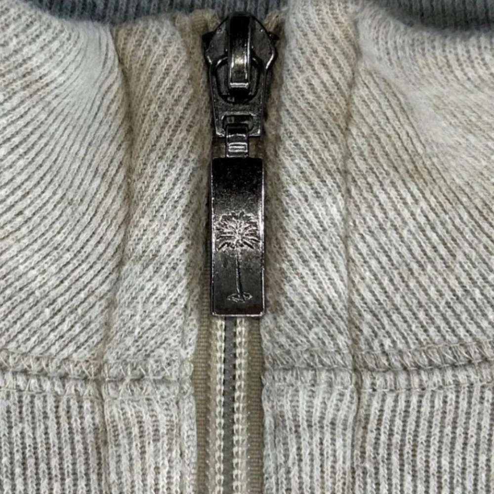 VTG Paradise Collection Old Money Quarter Zip XXL Cotton Preppy Beige Sweater